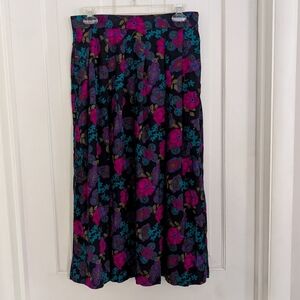 Vintage Koret Women's Floral Midi Skirt SIZE 12 Fairy Grunge Boho Cottagecore‎